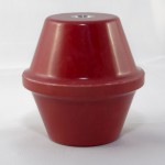 1872-2A Mar-Bal (Glastic) Series 1872 Center-Post Standoff Insulator, 3.2kV, Round Shape, 1/2-13 x 5/8, 2-1/2" height x 2-1/2" diameter, Aluminum Insert, Red, EACH